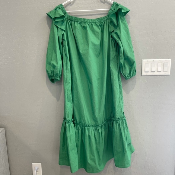 Who What Wear Dresses & Skirts - Who What Wear Green Romantic Off Shoulder Ruffles Dress NWT XL